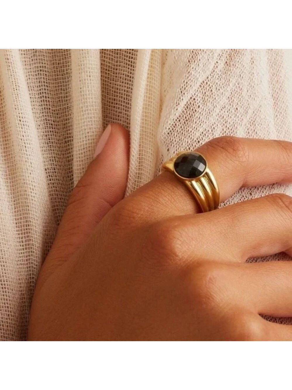 Gorjana Power Gemstone Reed Labradorite Ring 9 New